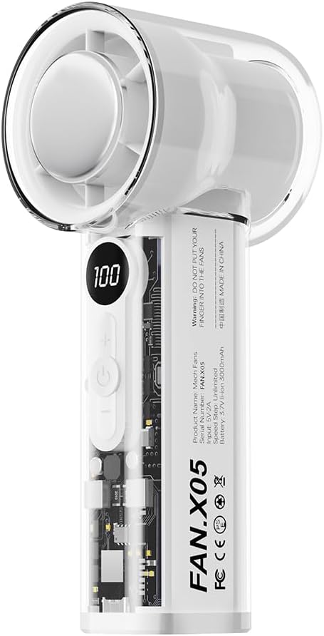 Portable High-Speed Cooling Fan with LED Display & Ice Refrigeration – Model X05