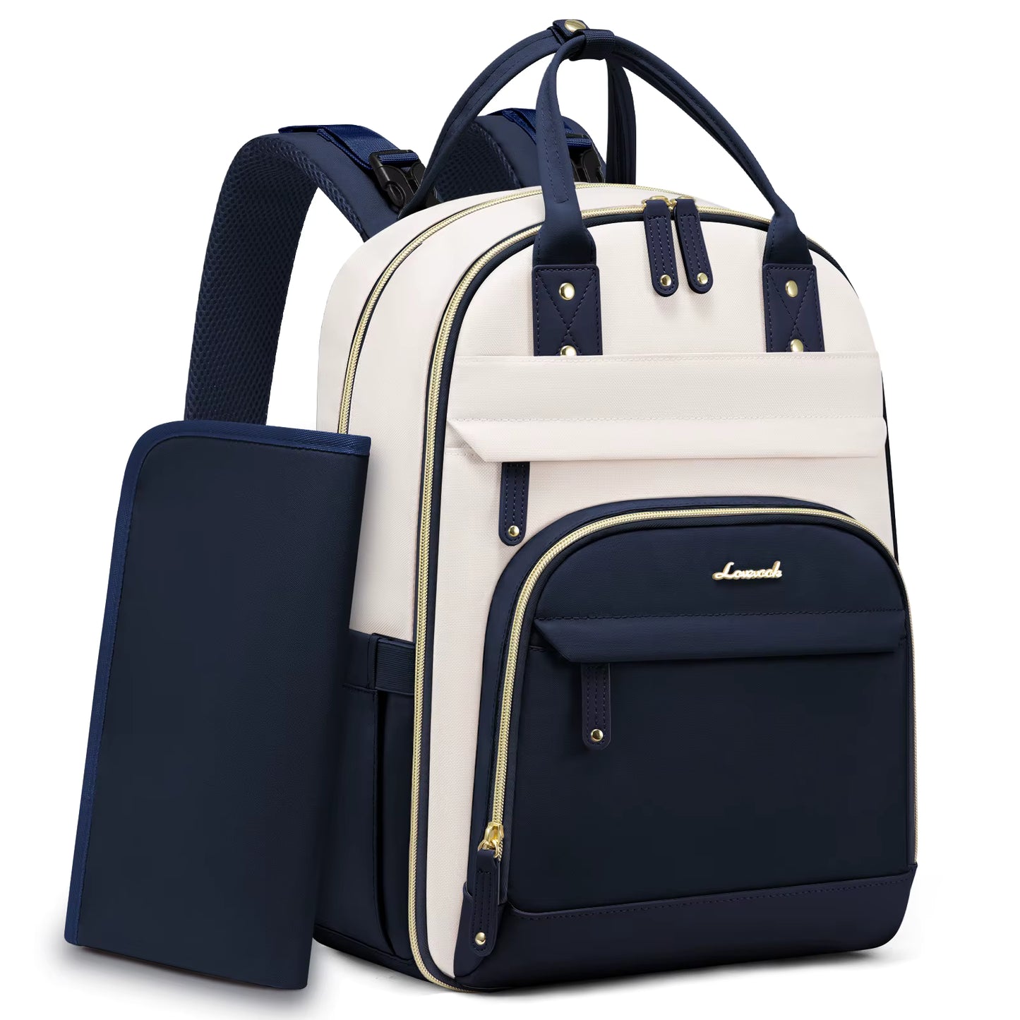 LOVEVOOK Large Waterproof Diaper Backpack β Multi-Pocket Baby Bag with Stroller Straps & Changing Pad