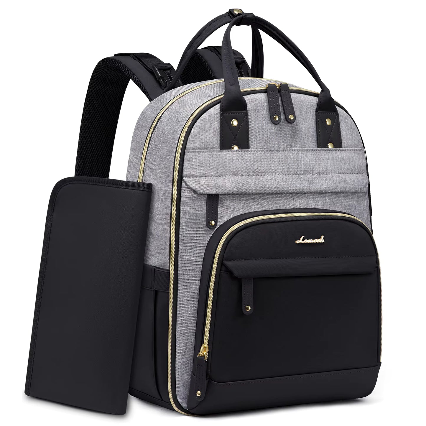 LOVEVOOK Large Waterproof Diaper Backpack β Multi-Pocket Baby Bag with Stroller Straps & Changing Pad