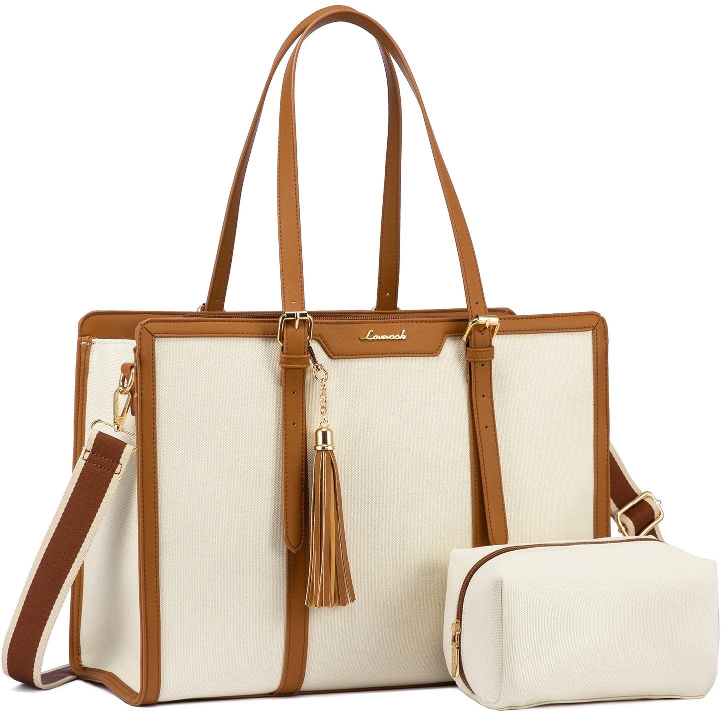 LOVEVOOK Women’s Laptop Tote & Briefcase | 2-Piece Set (15.6–17”)