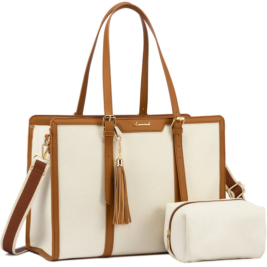 LOVEVOOK Women’s Laptop Tote & Briefcase | 2-Piece Set (15.6–17”)