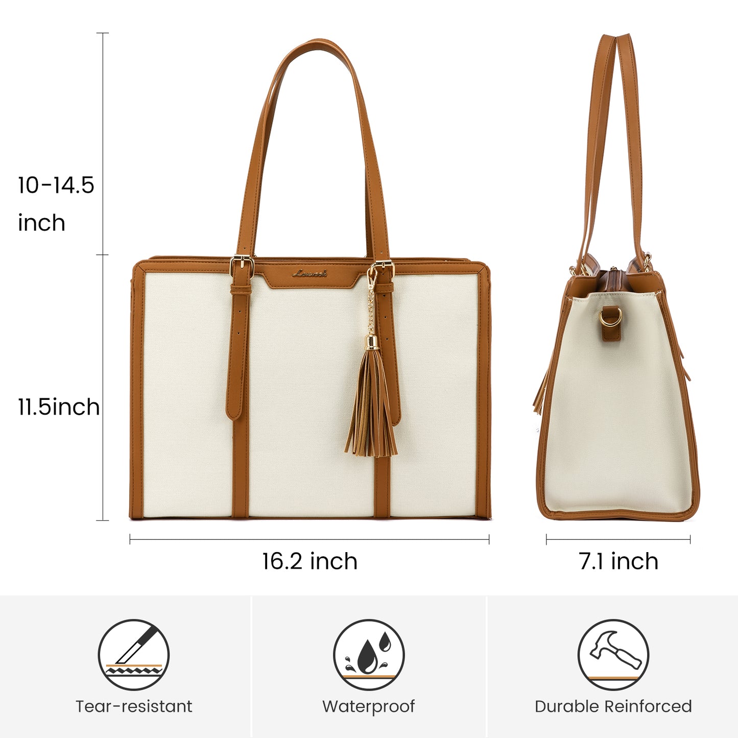 LOVEVOOK Women’s Laptop Tote & Briefcase | 2-Piece Set (15.6–17”)
