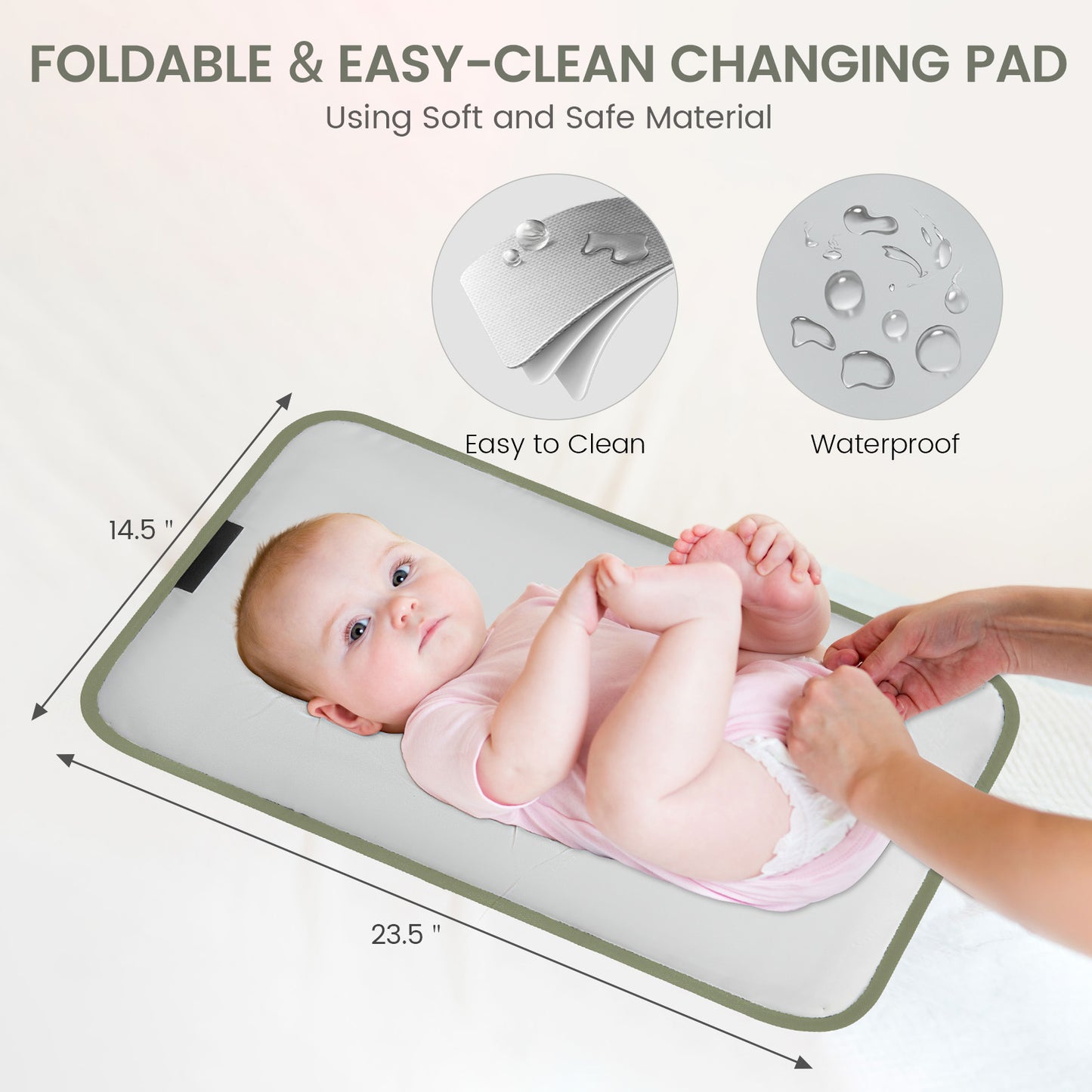 LOVEVOOK Large Waterproof Diaper Backpack – Multi-Pocket Baby Bag with Stroller Straps & Changing Pad
