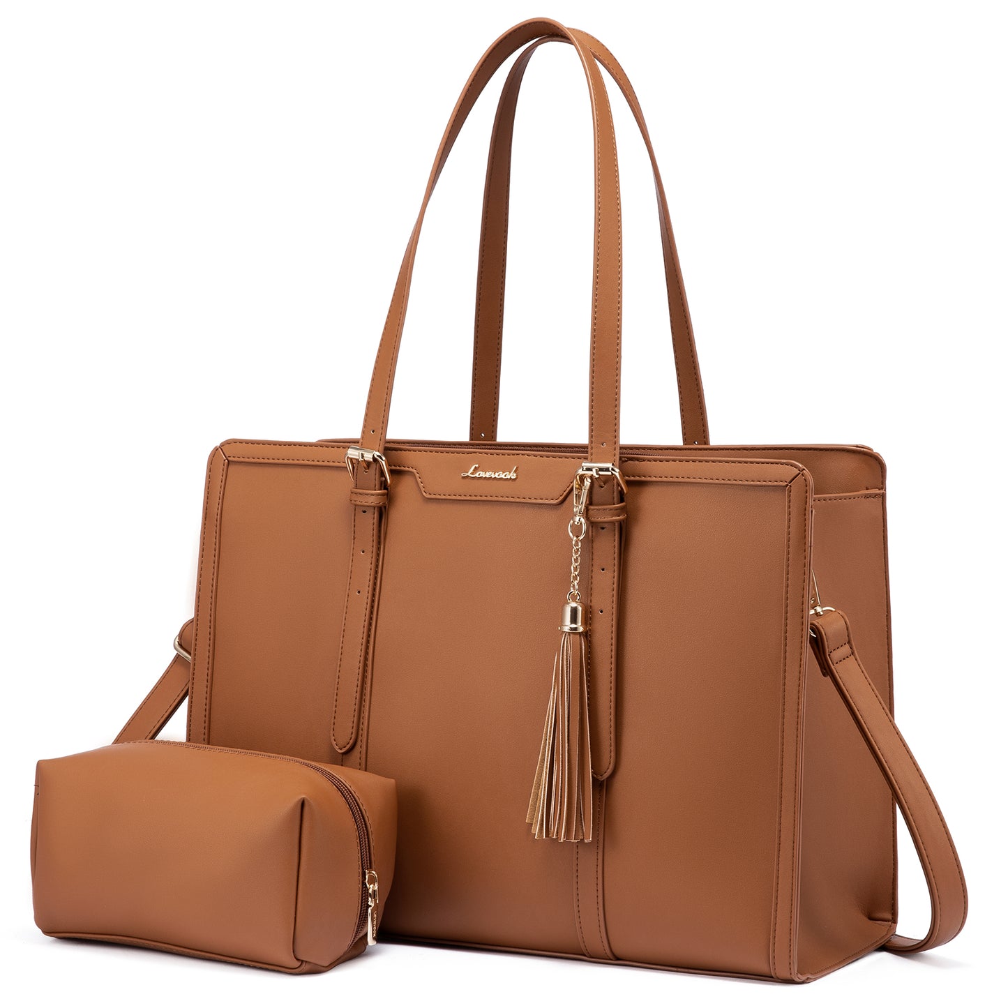 LOVEVOOK Women’s Laptop Tote & Briefcase | 2-Piece Set (15.6–17”)